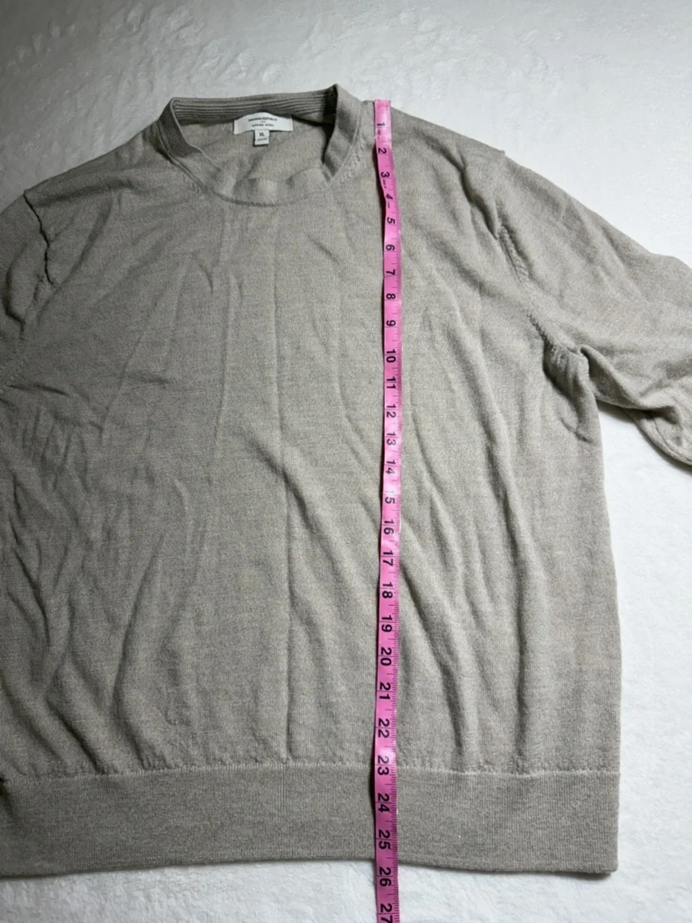 Banana Republic Men's Crewneck Merino Wool Sweater in Light Taupe